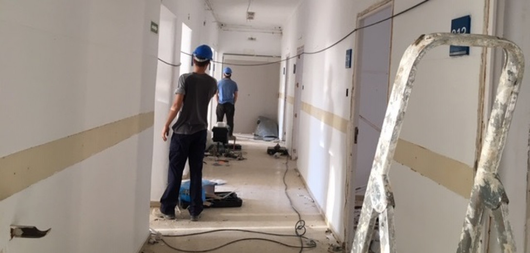 Esta imagen ilustra que: El Servicio de Salud inicia la reforma integral de la Unidad de Convalecencia B del Hospital General