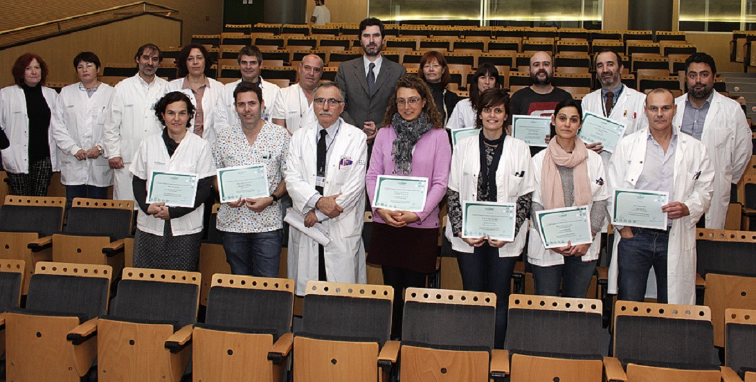 Esta imagen ilustra que: El Hospital Universitario Son Espases ha entregado los premios de Investigación 2014