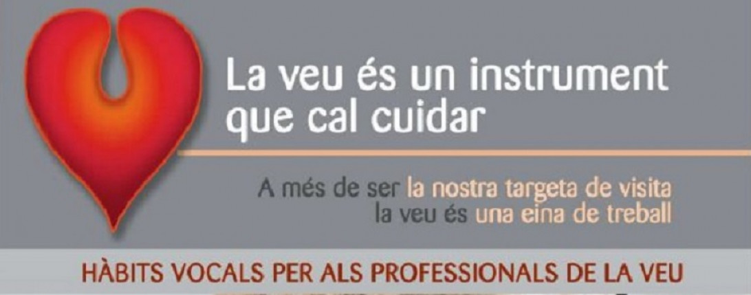 Esta imagen ilustra que: El Servicio de Otorrinolaringología presenta un folleto informativo para facilitar el cuidado de la voz a los profesionales que la usan como herramienta de trabajo