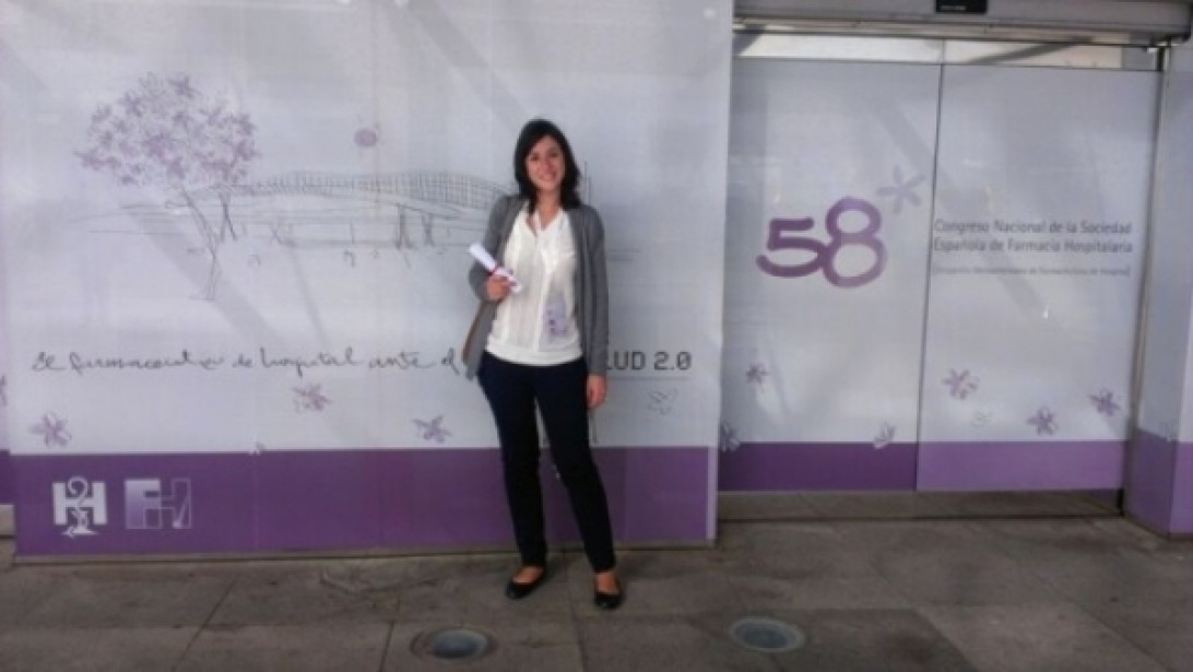 Esta imagen ilustra que: El cas titulat “ Meningitis asèptica per Cetuximab” presentat per la Dra. Maria Lluïsa Sastre de Son Espases ha estat guardonat com el millor cas clínic presentat en el 58è Congrés de la SEFH