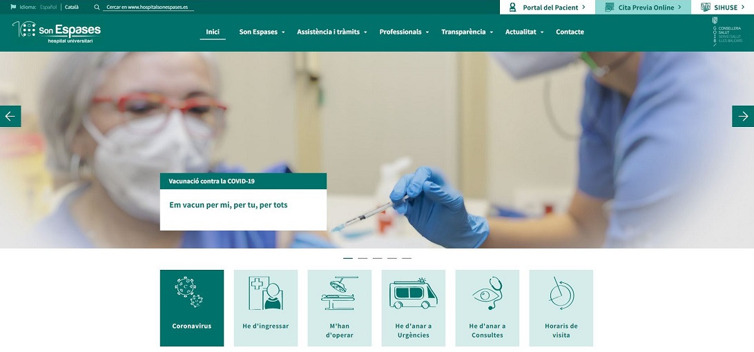 Esta imagen ilustra que: Son Espases estrena nuevo web para acercar el Hospital a los usuarios