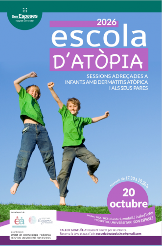 Escuela de Atopia. Sesiones dirigidas a niños con dermatitis atópica y a sus padres