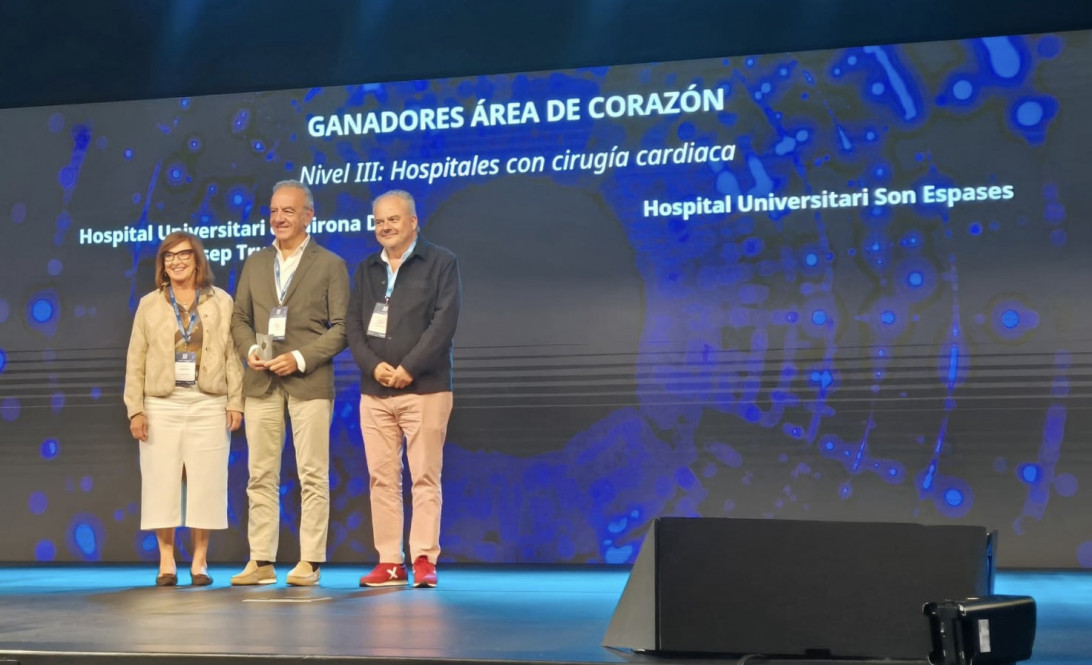 Esta imagen ilustra que: El Hospital Universitario Son Espases, galardonado con el premio TOP 20 de calidad asistencial en el área del corazón